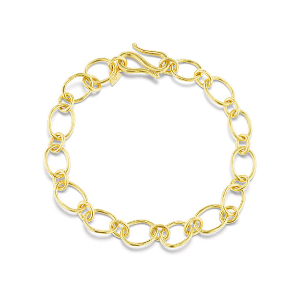 14k yellow gold oval chain link bracelet by Christina Alexiou Tiny Gods