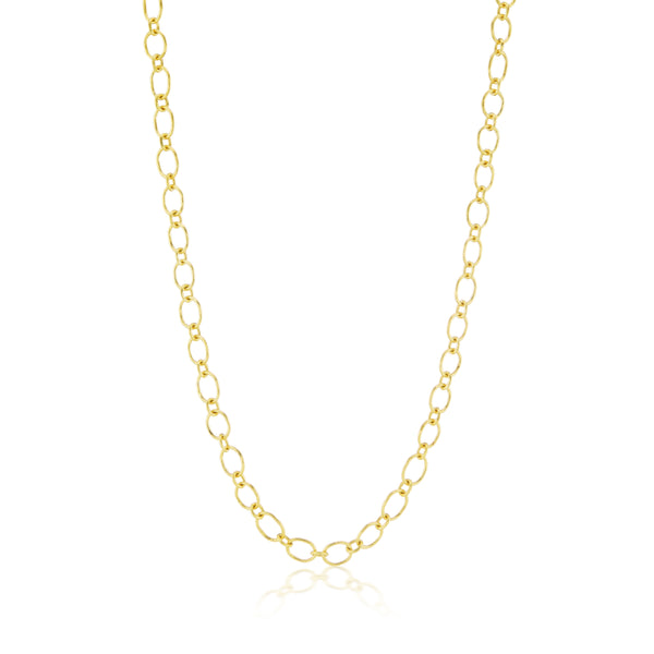 14k yellow gold mixed oval link chain necklace by Christina Alexiou Tiny Gods 