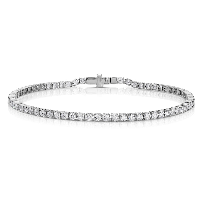 18k white gold medium diamond invisible tennis bracelet Tiny Gods