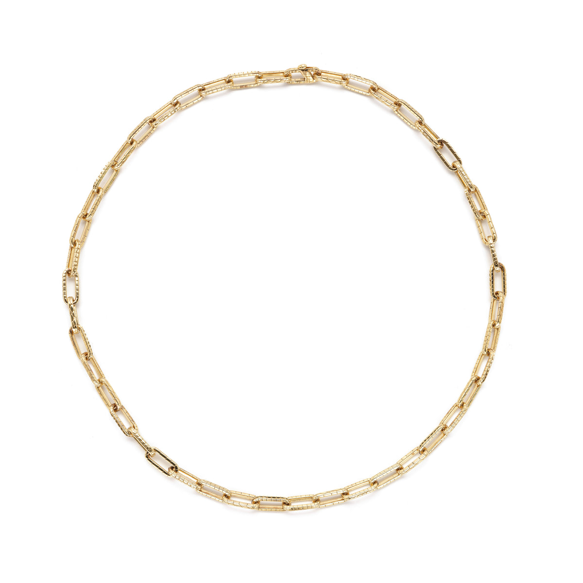 18k yellow gold alligator link chain necklace bestiary collection by Bibi Van Der Velden Tiny Gods