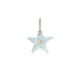 18k yellow gold aquamarine starfish pendant charm with diamonds and blue diamond violet joaillerie at tiny gods