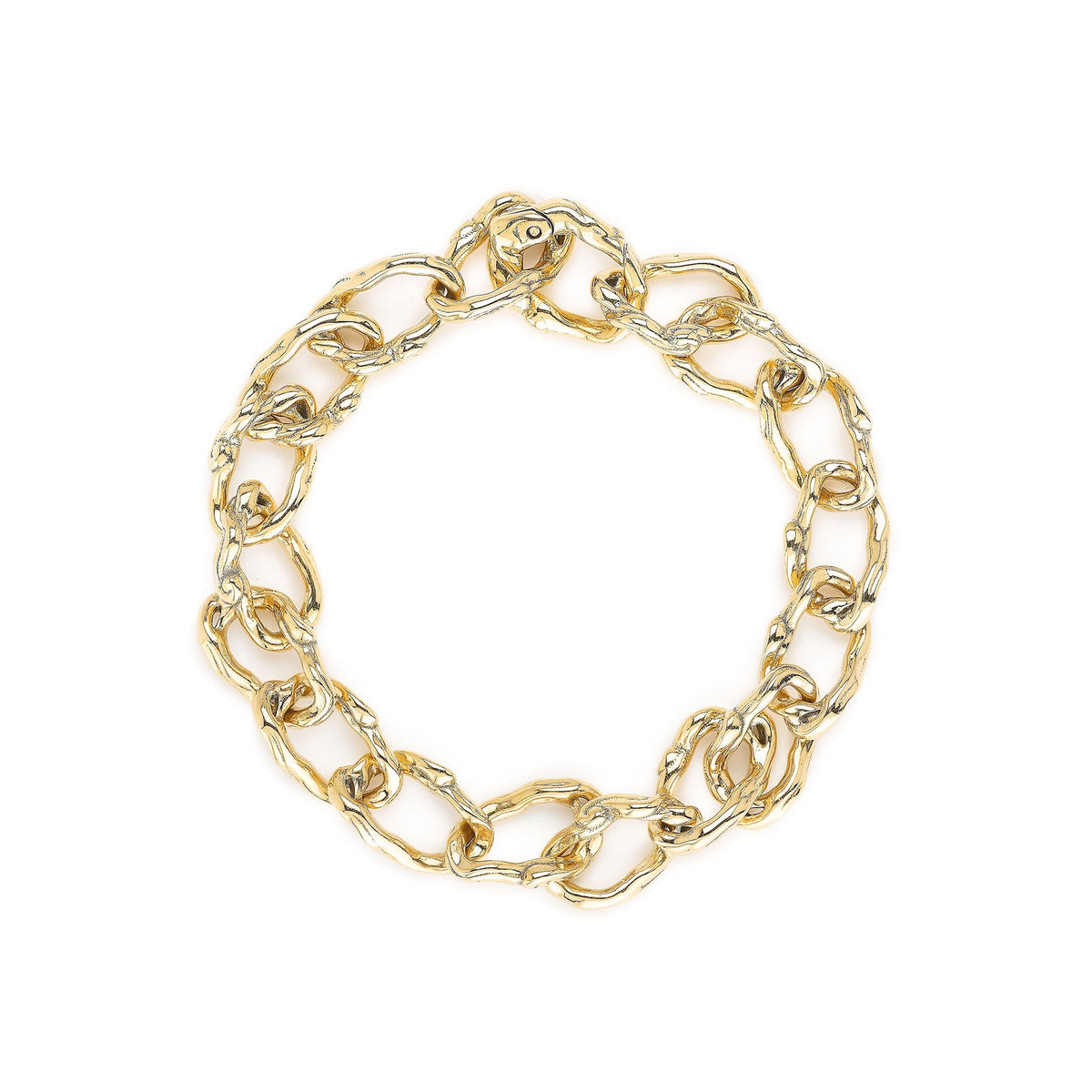 18k yellow gold barrel wave link bracelet bestiary collection by Bibi van der Velden Tiny Gods 