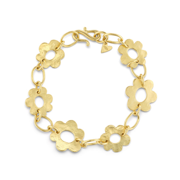 Massif Flat Flower Link Bracelet