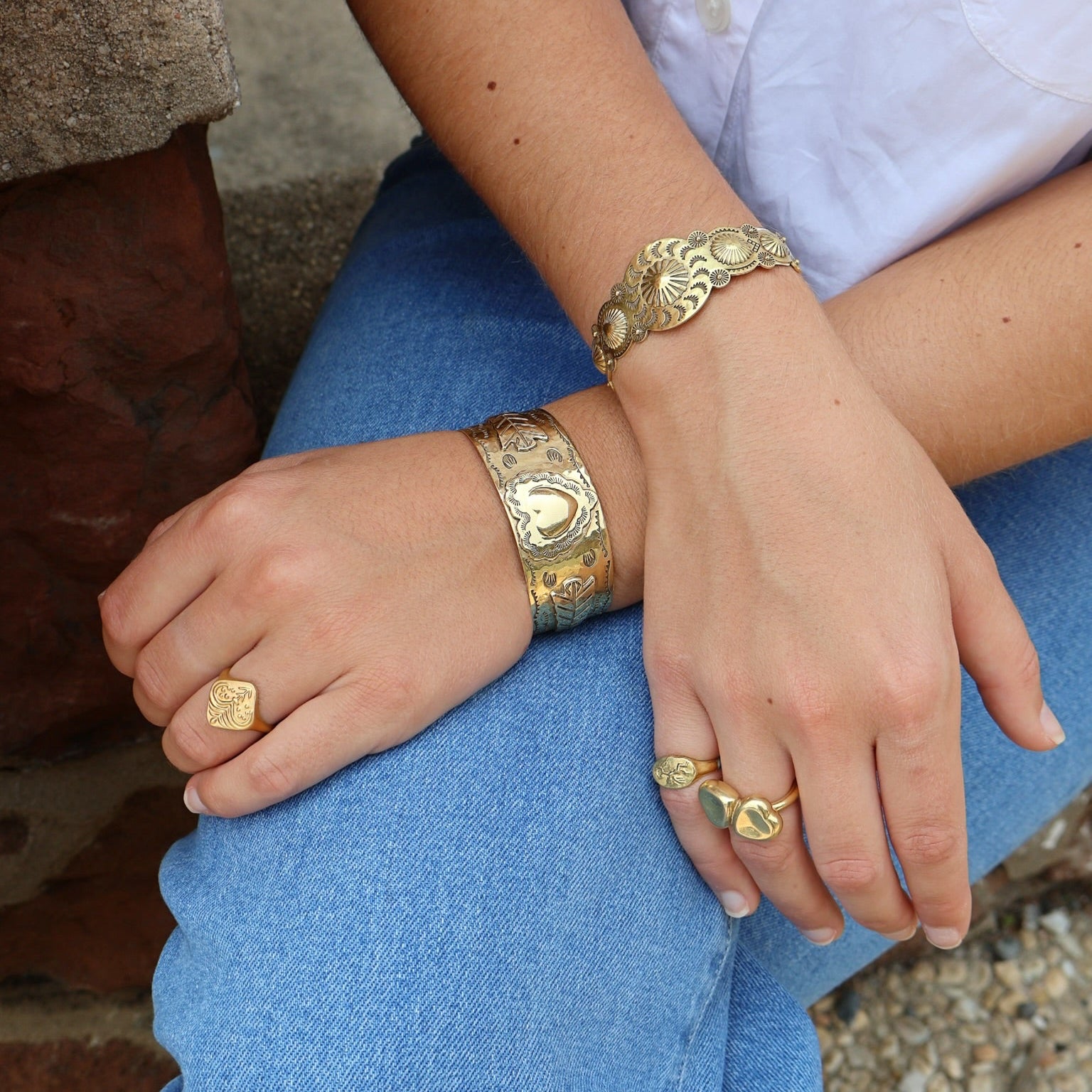 greek eros ring yellow gold Christina alexiou tiny gods 