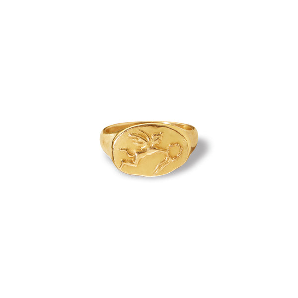 greek eros ring yellow gold Christina alexiou tiny gods 