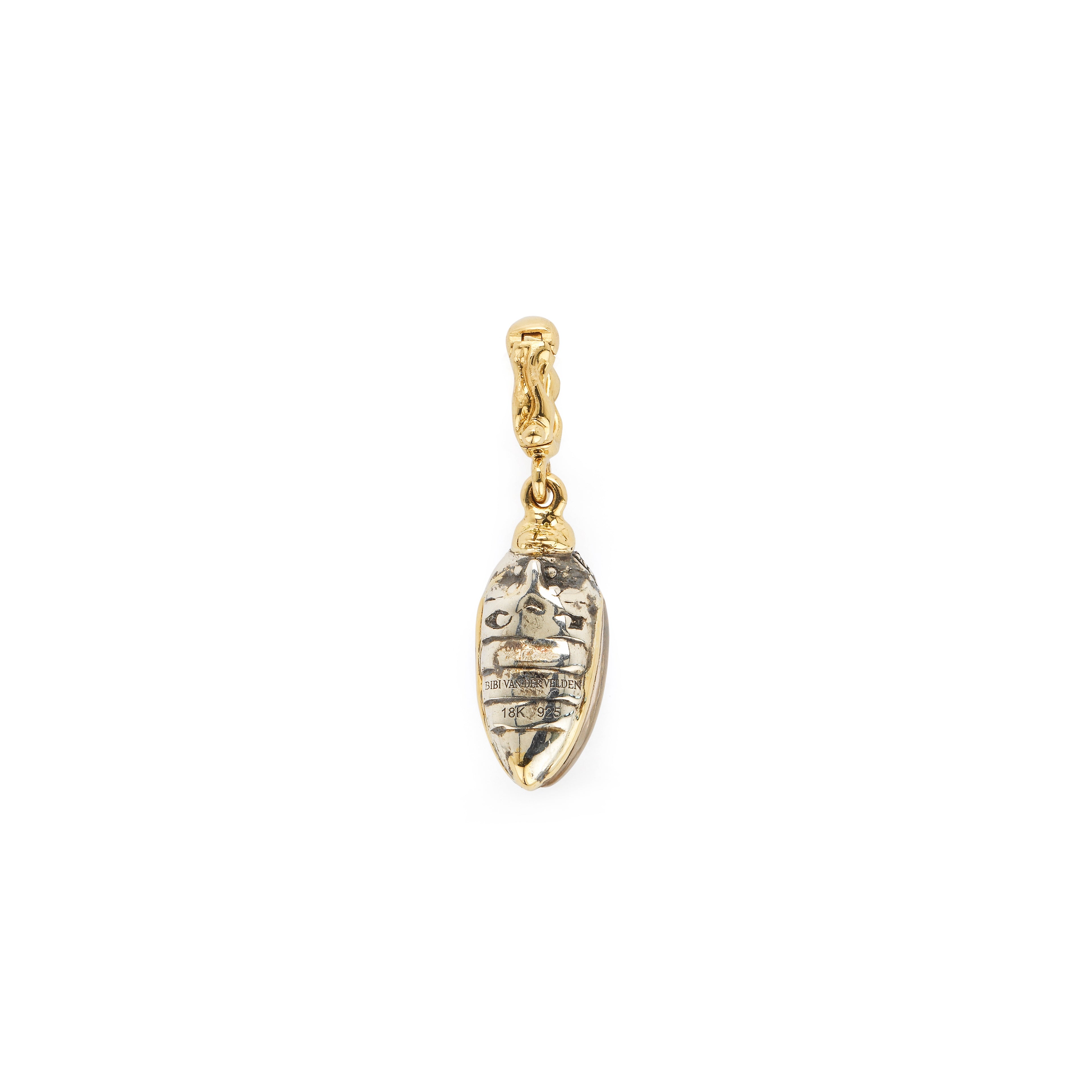 18k yellow gold mini scarab opal charm pendant bestiary collection by Bibi Van Der Velden Tiny Gods