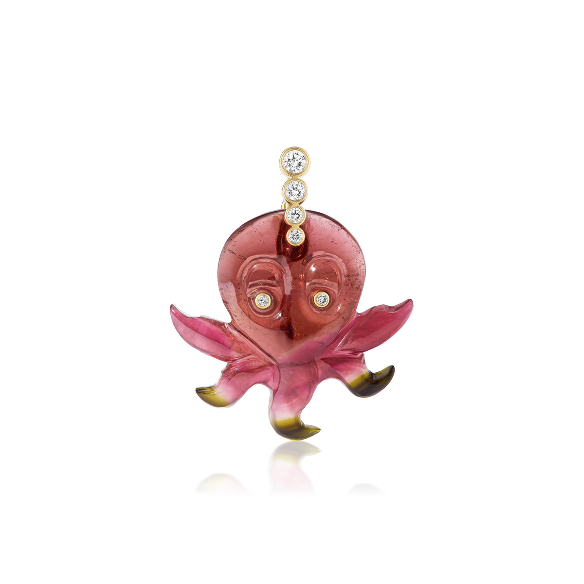 Large Tourmaline Octopus Pendant