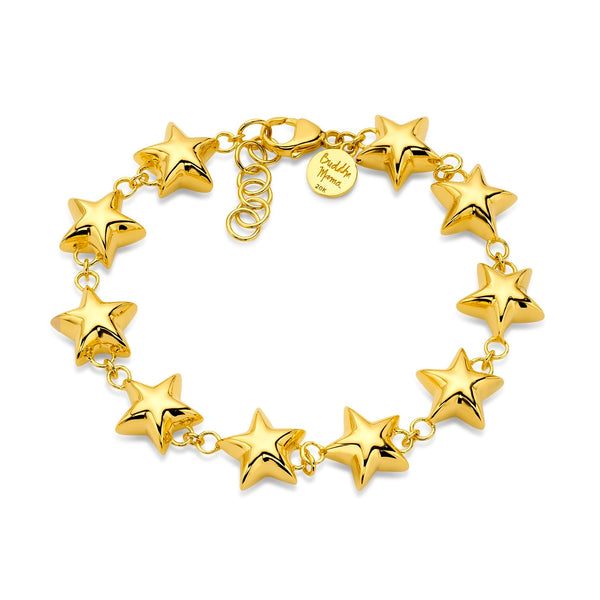 All Gold Puffy Star Bracelet