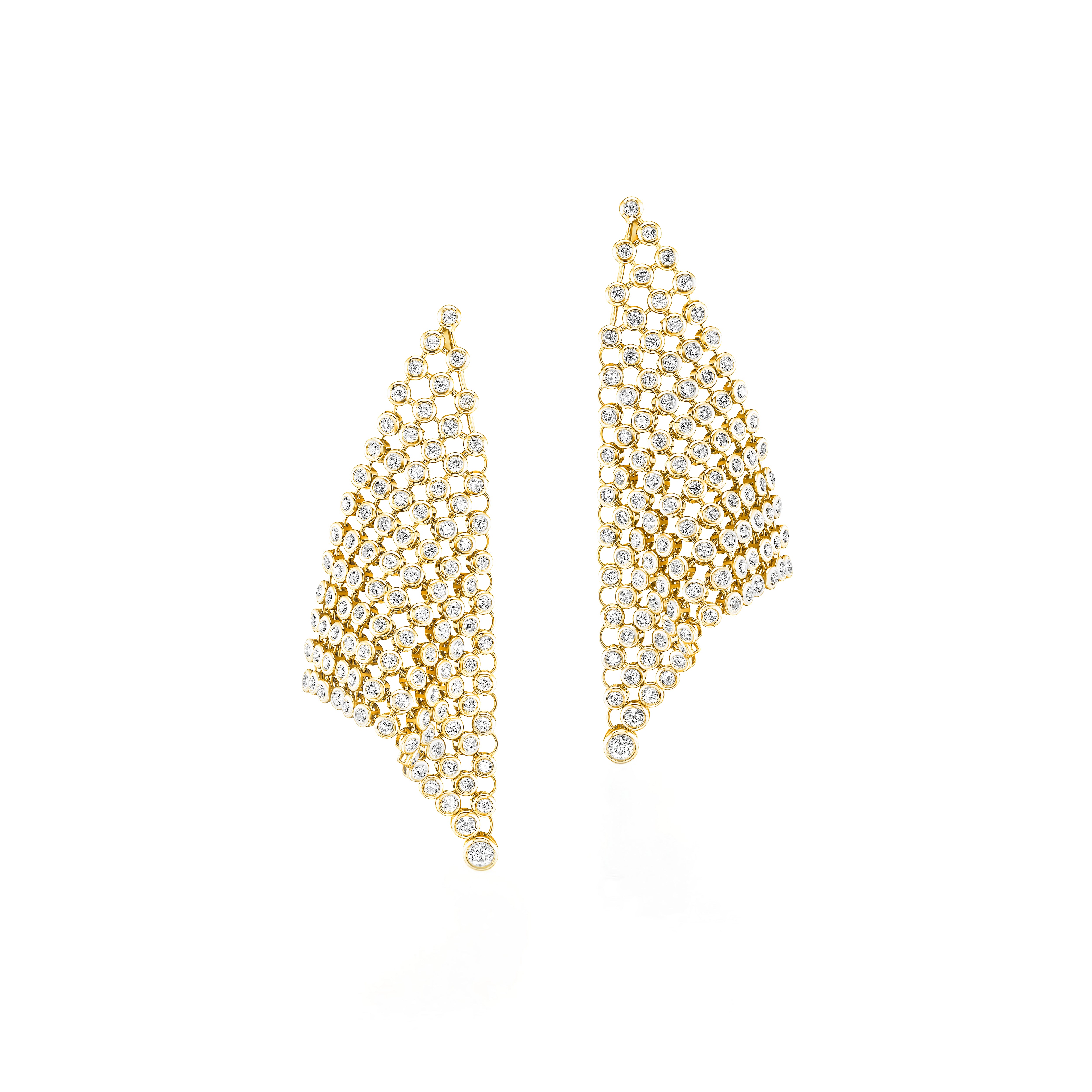 Small Diamond Mesh Scarf Earrings
