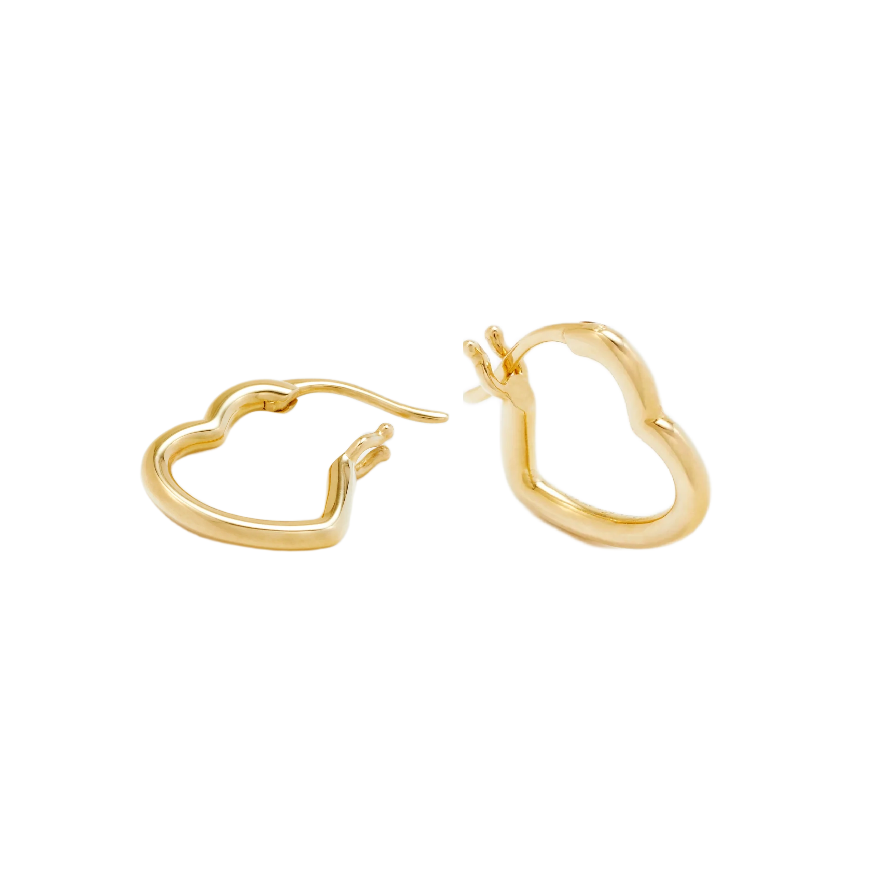 9k yellow gold coeur mini heart hoop earring by Yvonne Leon Tiny Gods