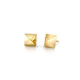 14k yellow gold  spike Pyramid Studs by Anita Ko at tiny gods