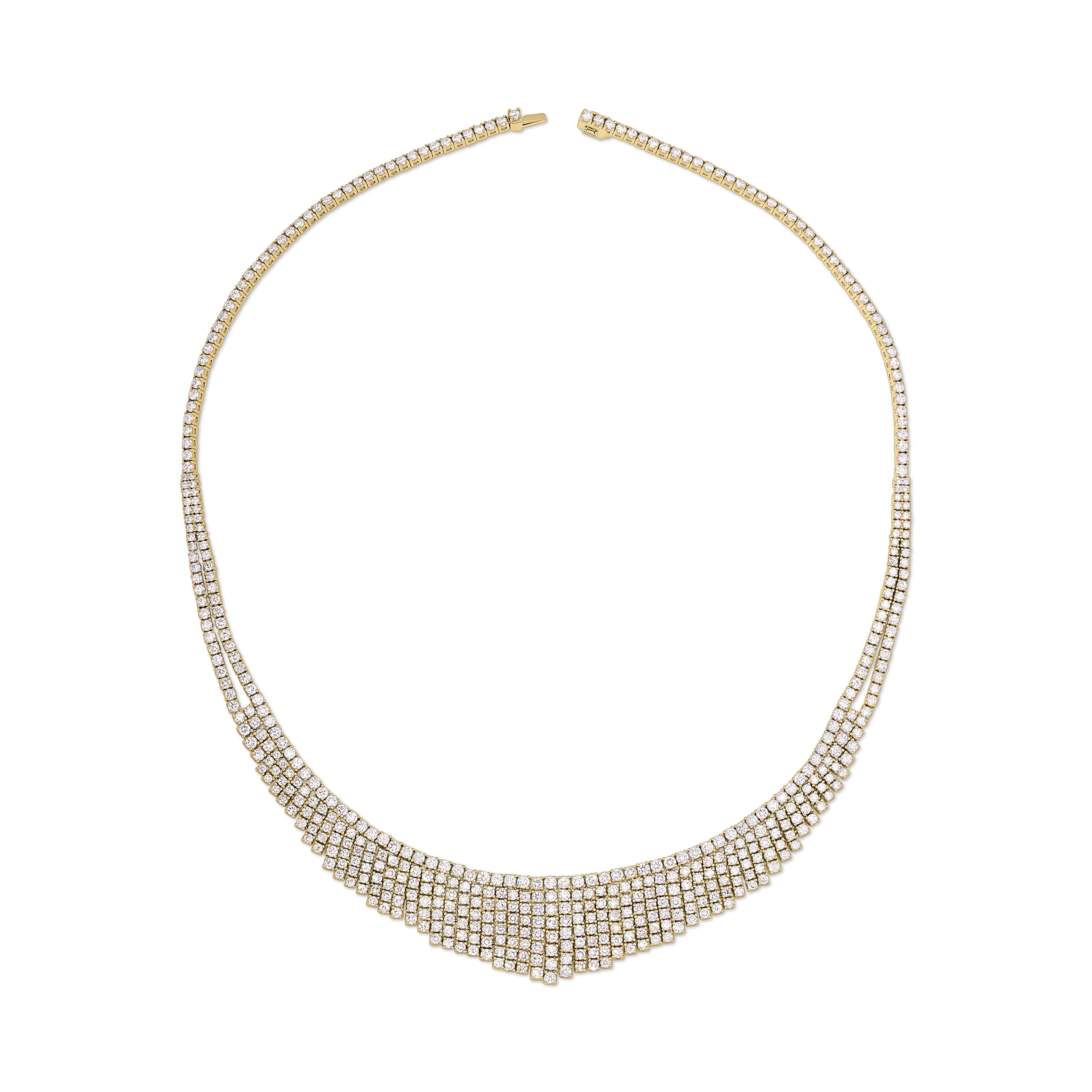 Mesh Selene Necklace with Diamonds