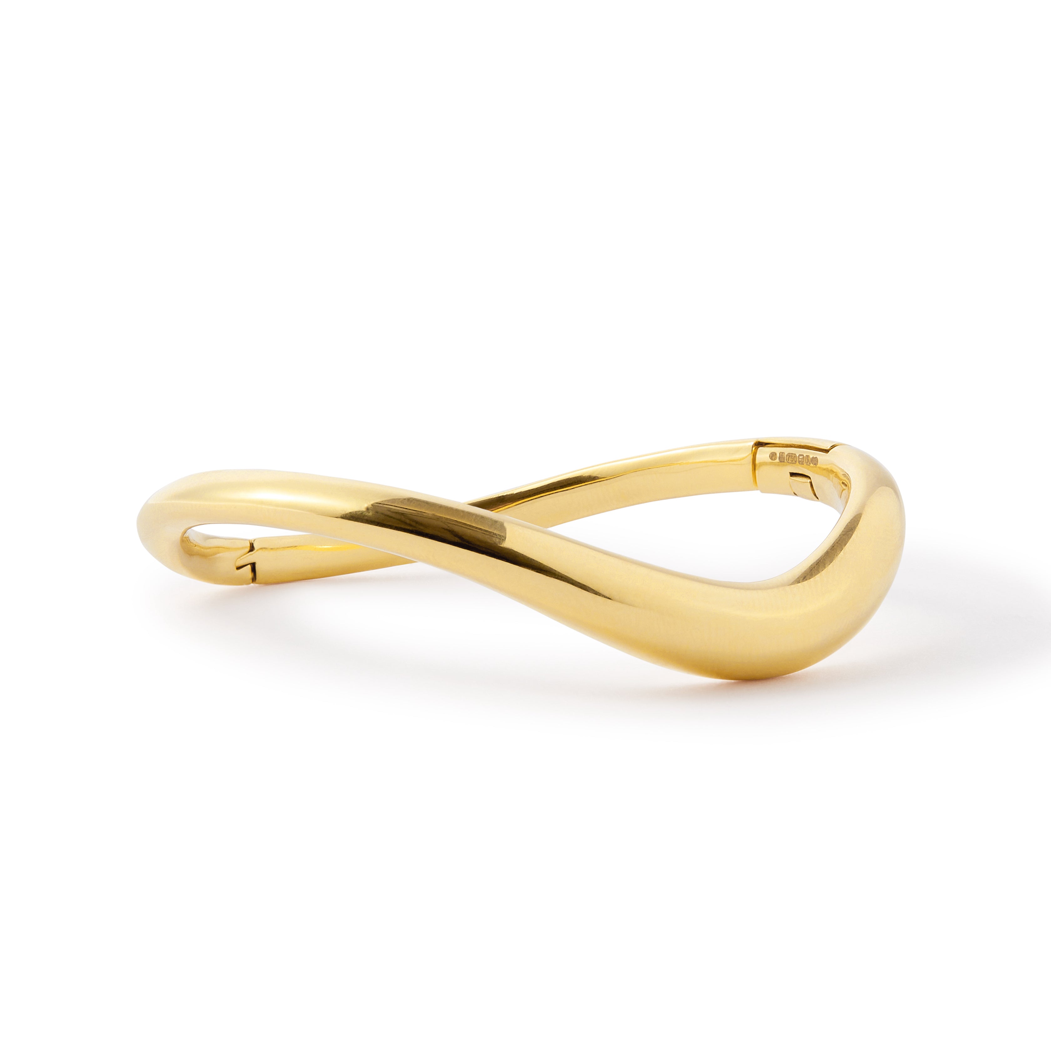 18k yellow gold bold stream wave bracelet by Fernando Jorge Tiny Gods