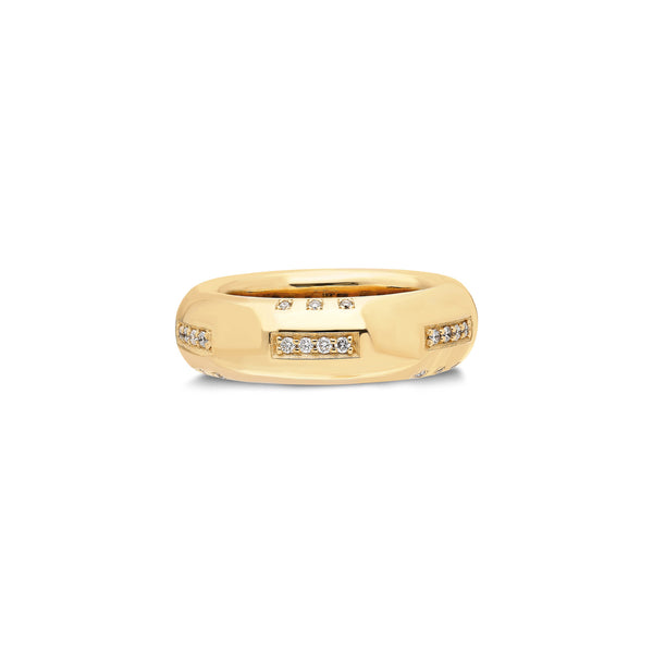 14k yellow gold caona bomba diamond ring by Ita Tiny Gods