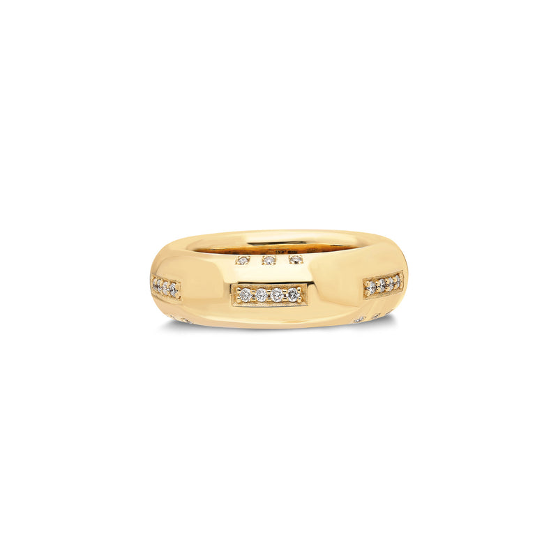 14k yellow gold caona bomba diamond ring by Ita Tiny Gods