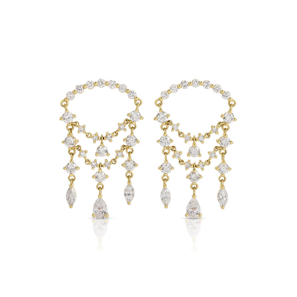 DELILAH DIAMOND DROP EARRINGS