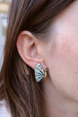 Blue & White Petite Butterfly Earrings