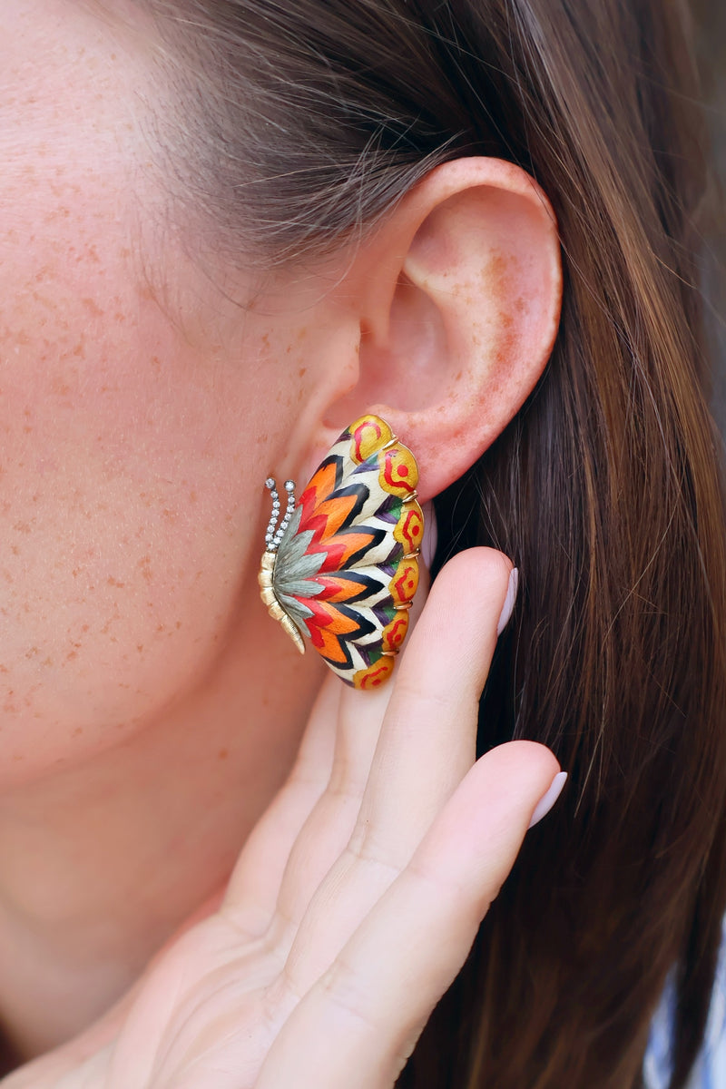 Sunrise Butterfly Earrings-Medium