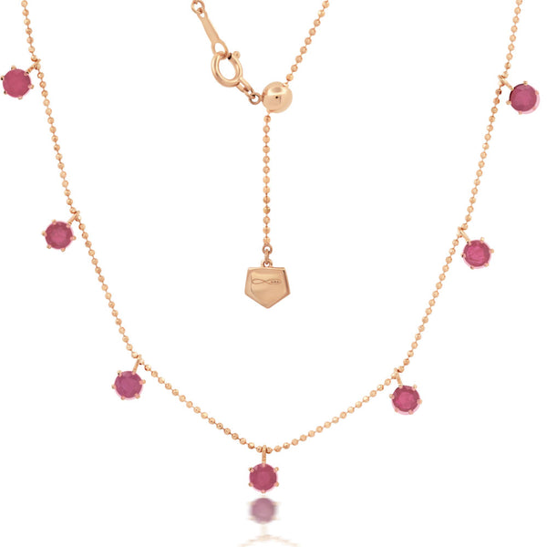 Pink Sapphire Floating Necklace by Graziela Tiny Gods