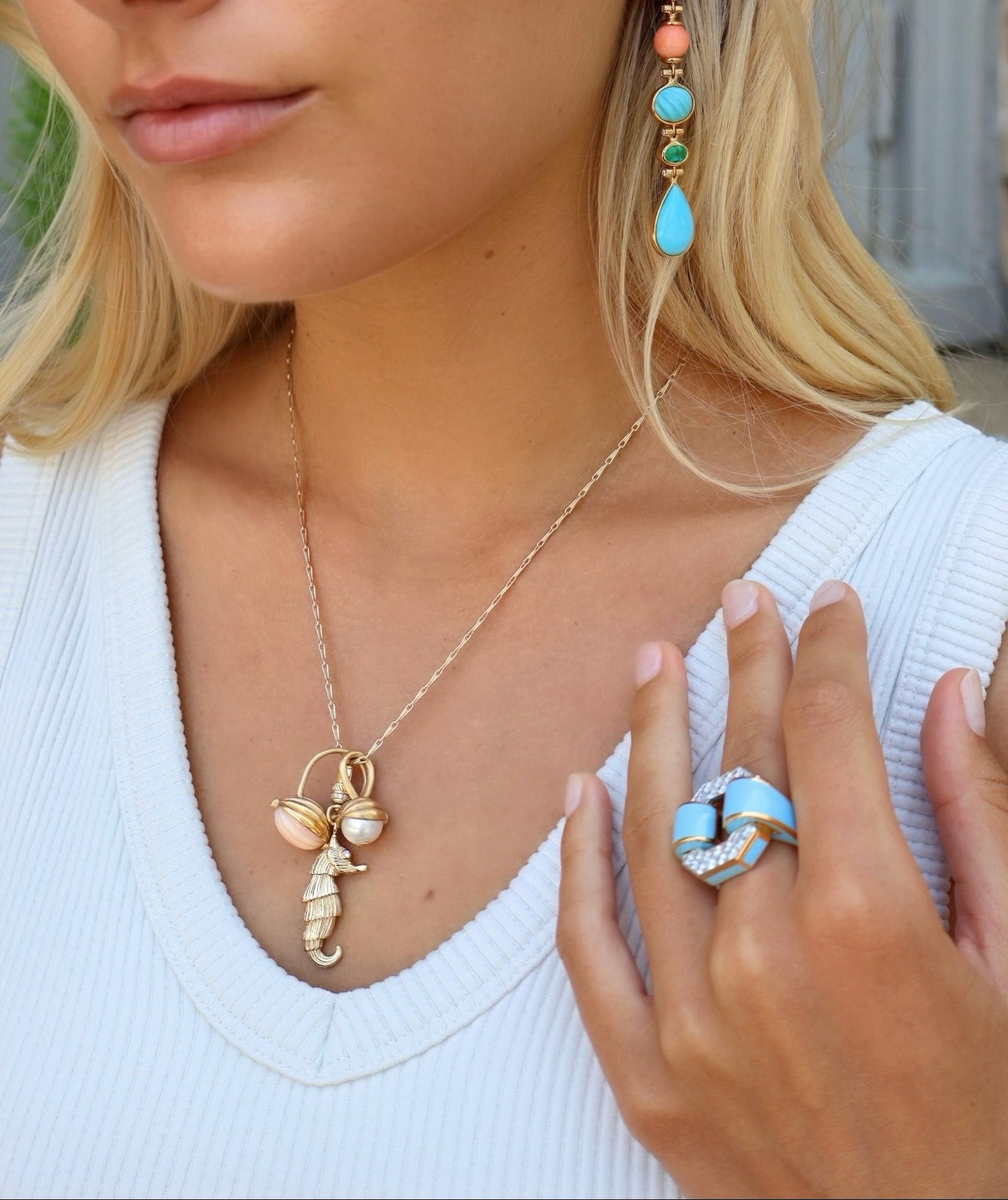 14k yellow gold hayseed chain necklace Tiny Gods 