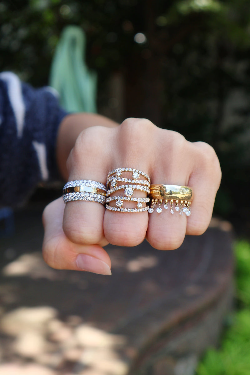 Ouro Diamond Band Ring