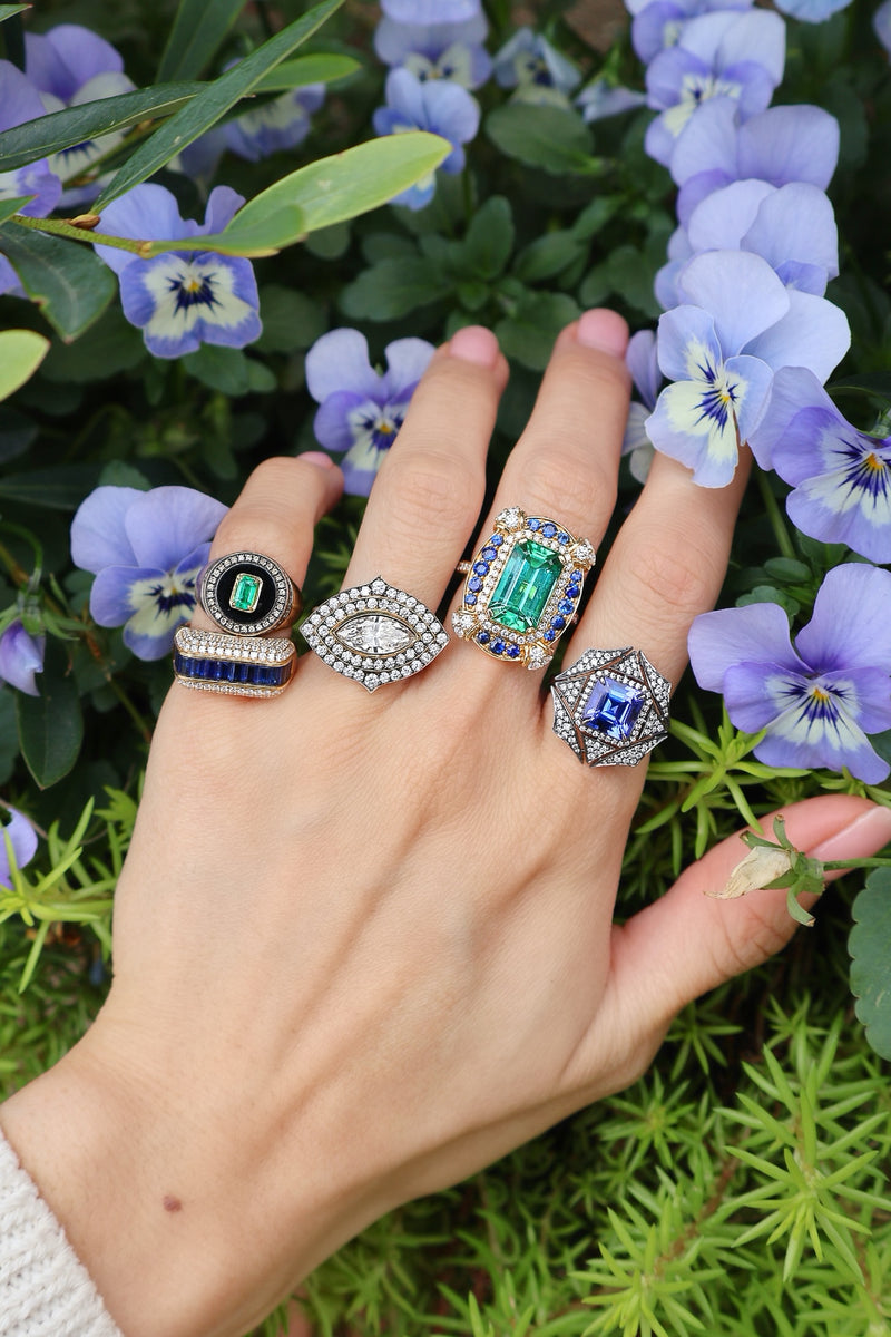 Blue Sapphire Empress Ring