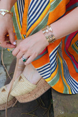 18k yellow gold picnic in Paris diamond mood bangle bracelets Nouvel Heritage Tiny Gods