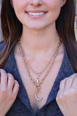 Large Teardrop Chain Necklace