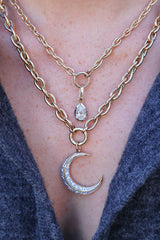 Large Teardrop Chain Necklace