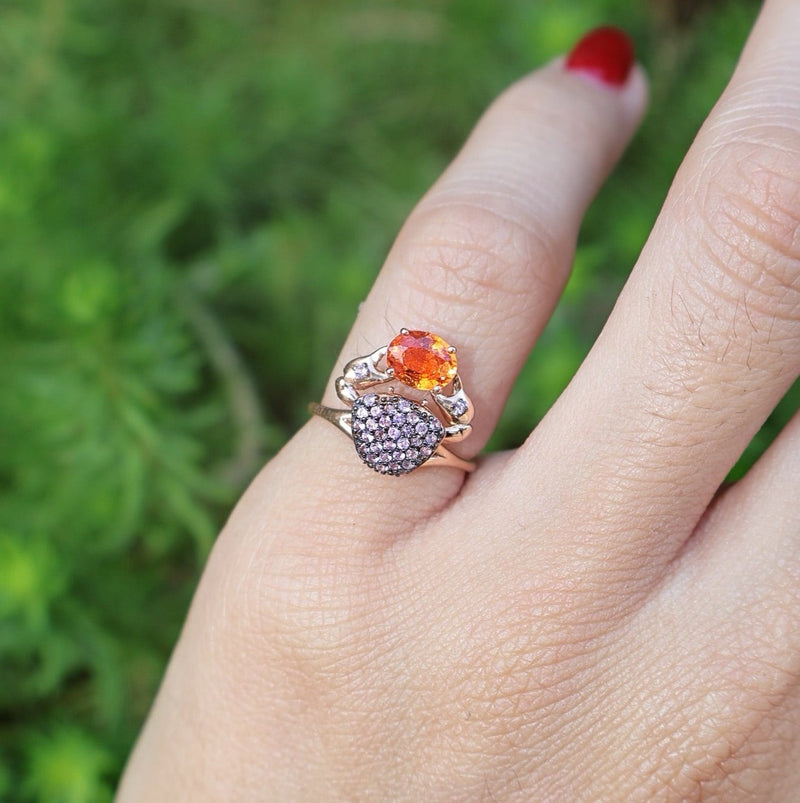 Pink & Orange Baby Crab Cosquilleo Ring