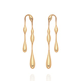 18k yellow gold Fluid Gold Doubled Earrings by Fernando Jorge Tiny Gods