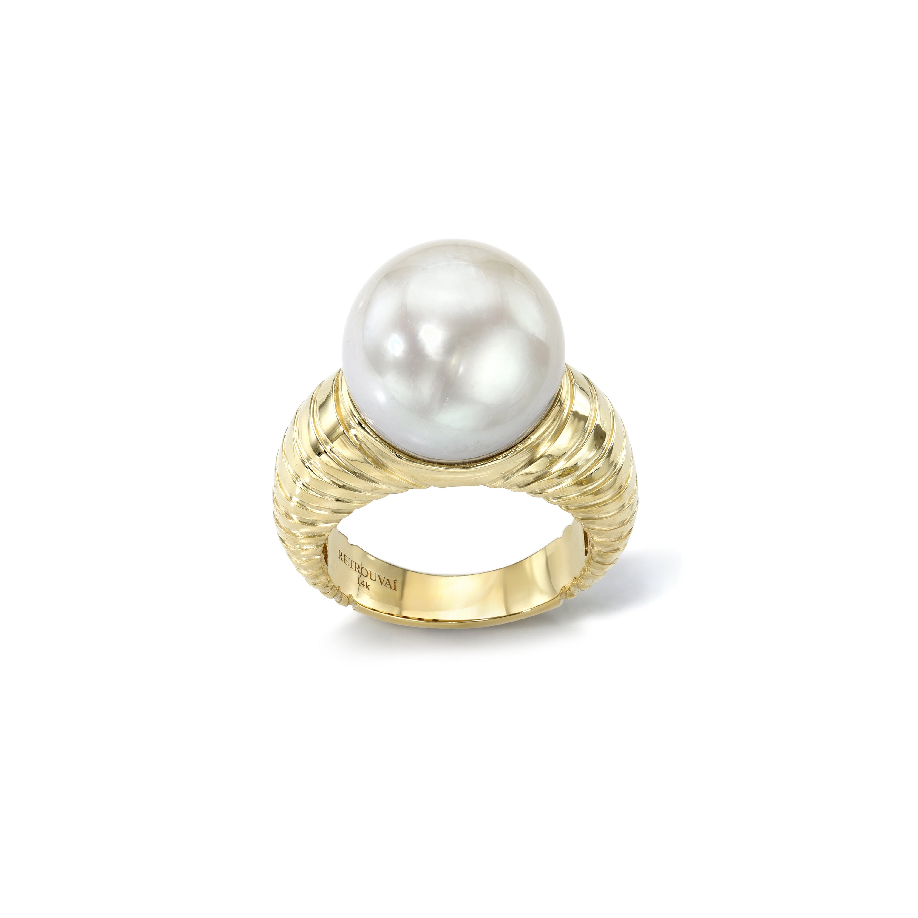Grandfather South Sea Pearl Modern Love Ring