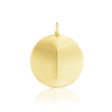 22K Yellow Gold Large Knife Edge Pendant Harwell Godfrey Tiny Gods Gold Disc Medallion