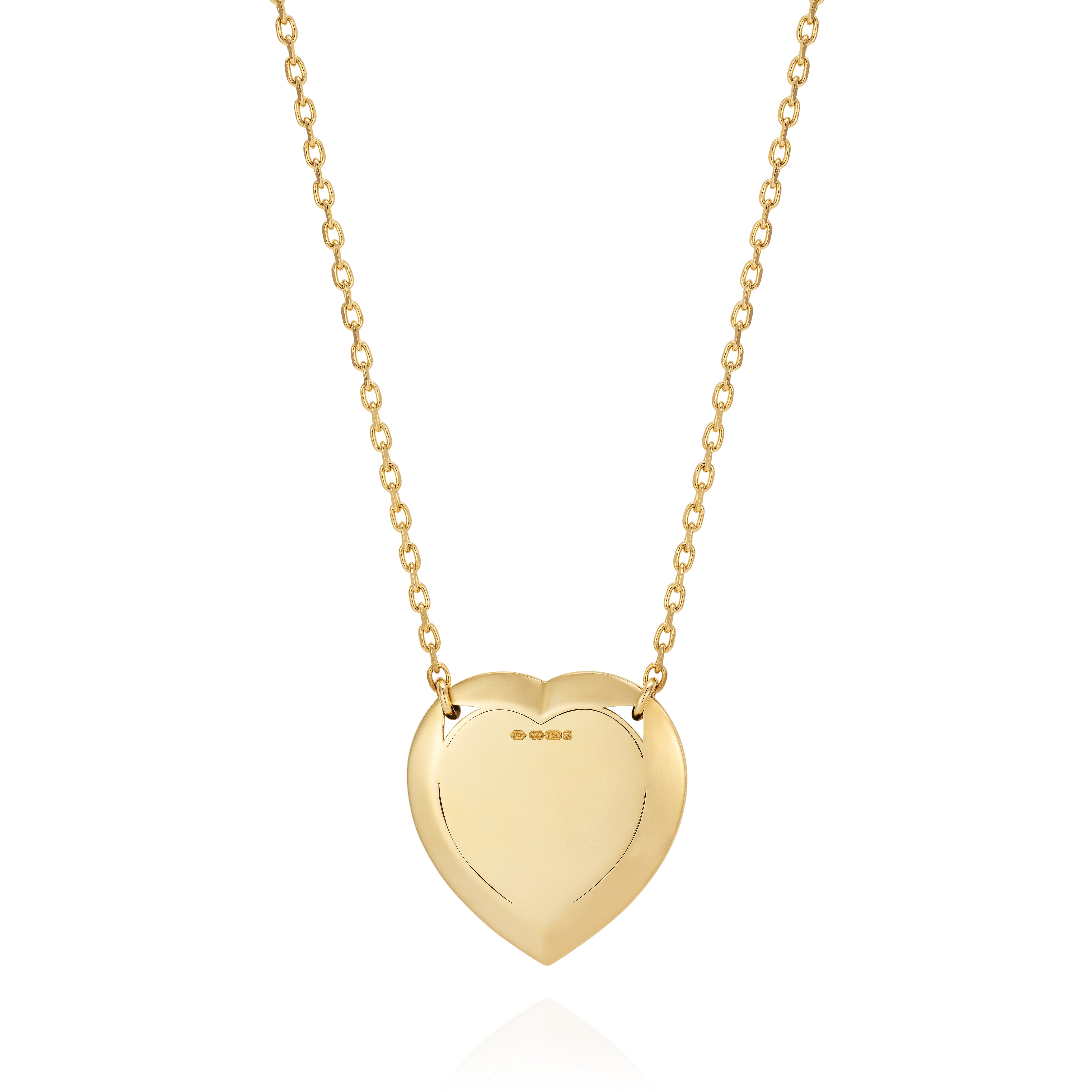 18k yellow gold diamond dryada heart necklace frame dendritic agate pendant necklace by Venyx Tiny Gods 