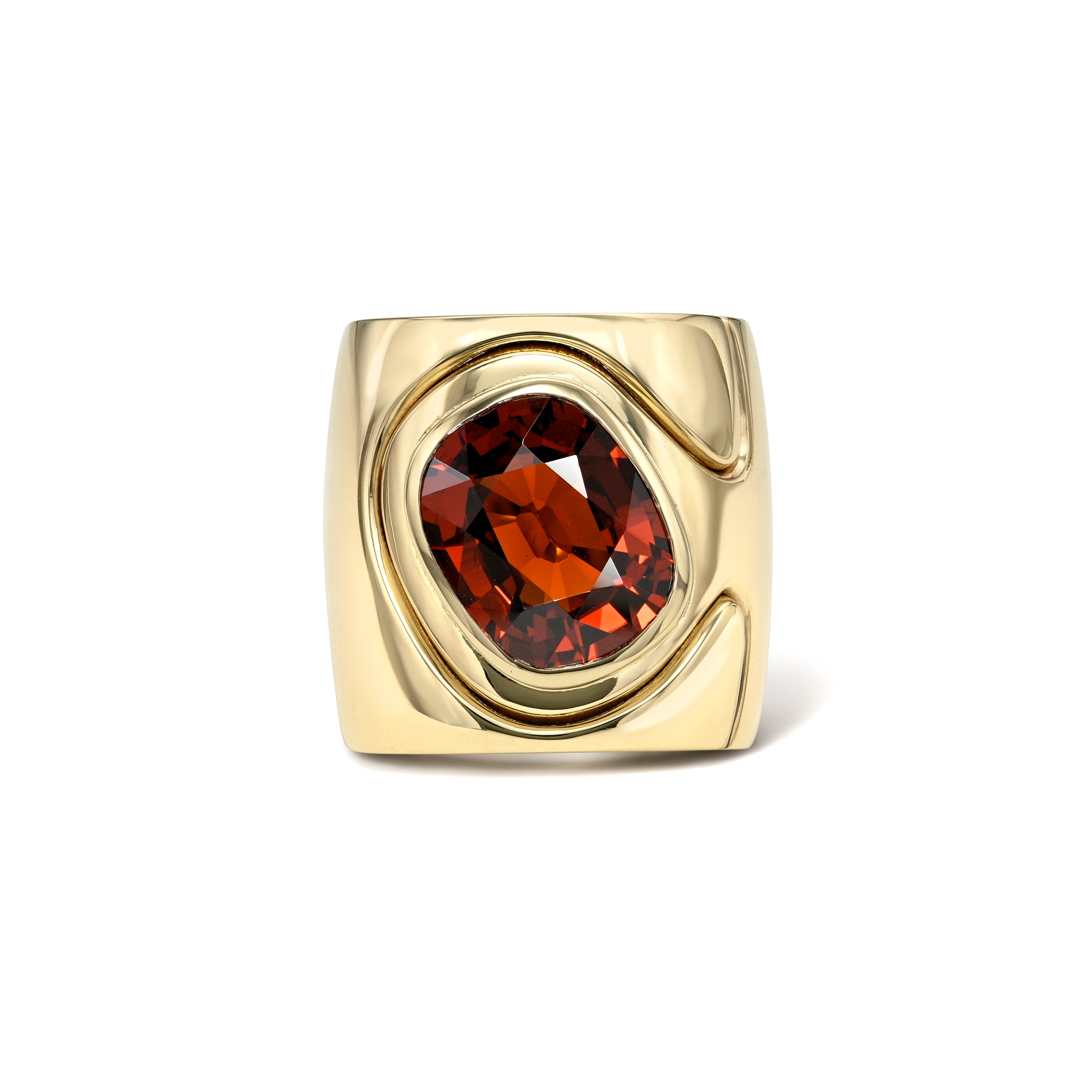 impetus interlocking puzzle ring garnet ring retrouvai tiny gods 