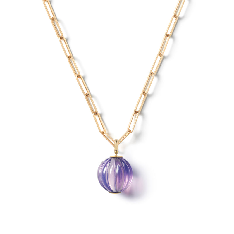 14k yellow gold Jelly Pendant Lavender Chalcedony by Sophie Joanne at tiny gods