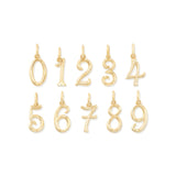 14k yellow gold custom bespoke number charm "8" by Marlo Laz Tiny Gods