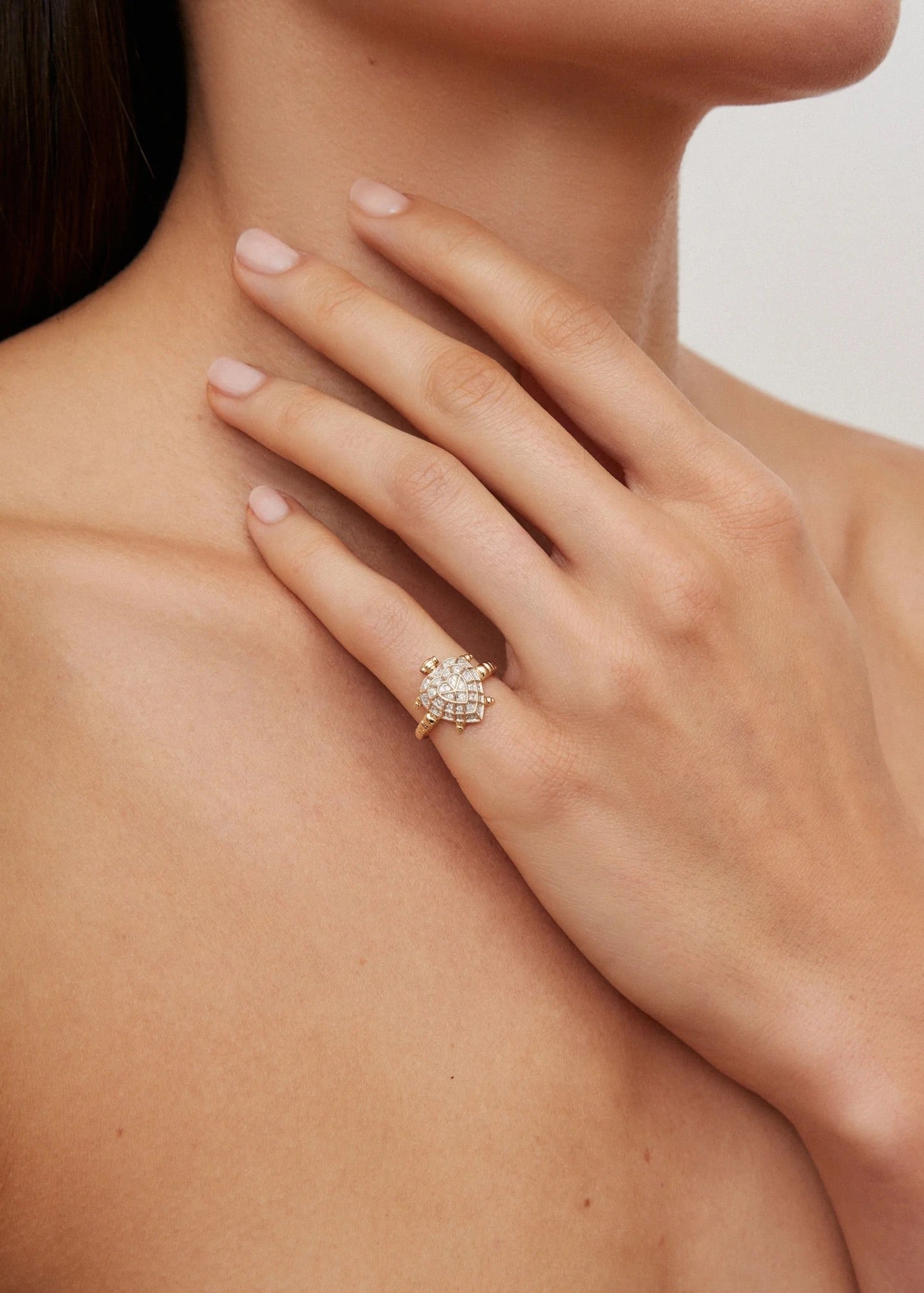 mini heart diamond ring yellow gold Yvonne Leon tiny gods 