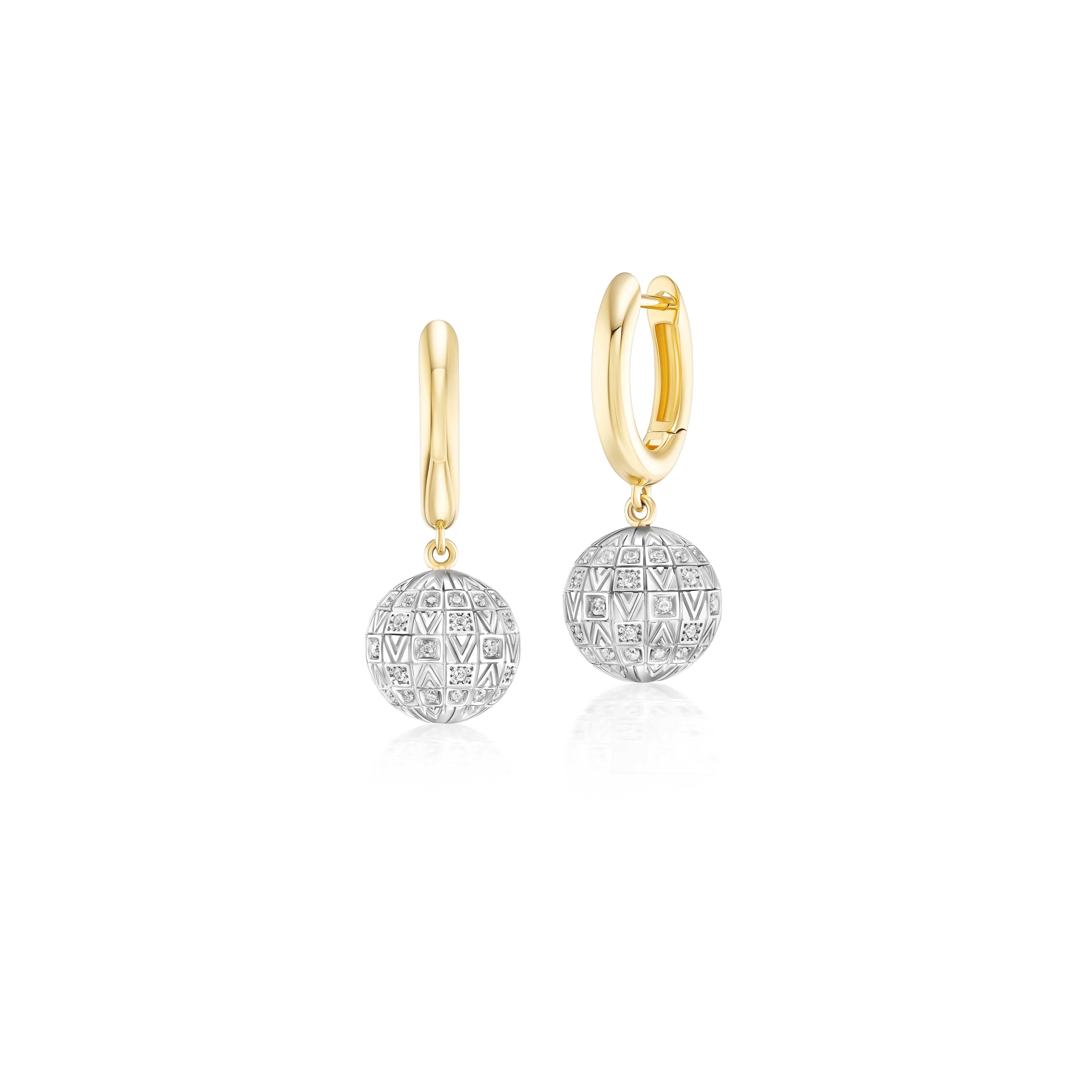 Mini Diamond Disco Huggie Earrings Harwell Godfrey tiny gods 