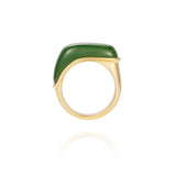 Nephrite Jade Oblong Ring