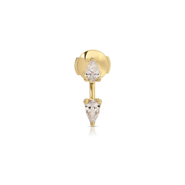 Pear Diamond Orbit Earring