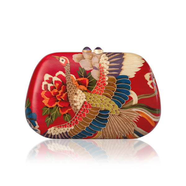 Pheasant Marquetry Clutch