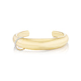 14k yellow gold diamond large piercing bangle graduated tube bracelet by Rainbow K Tiny Gods