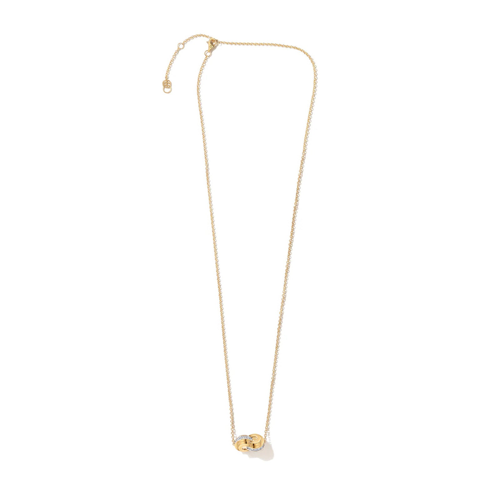 18k yellow gold and diamond Raisina necklace pendant by State Property Tiny Gods