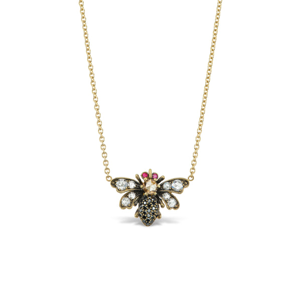 Sylva amp; Cie 18kt yellow gold opal necklace
