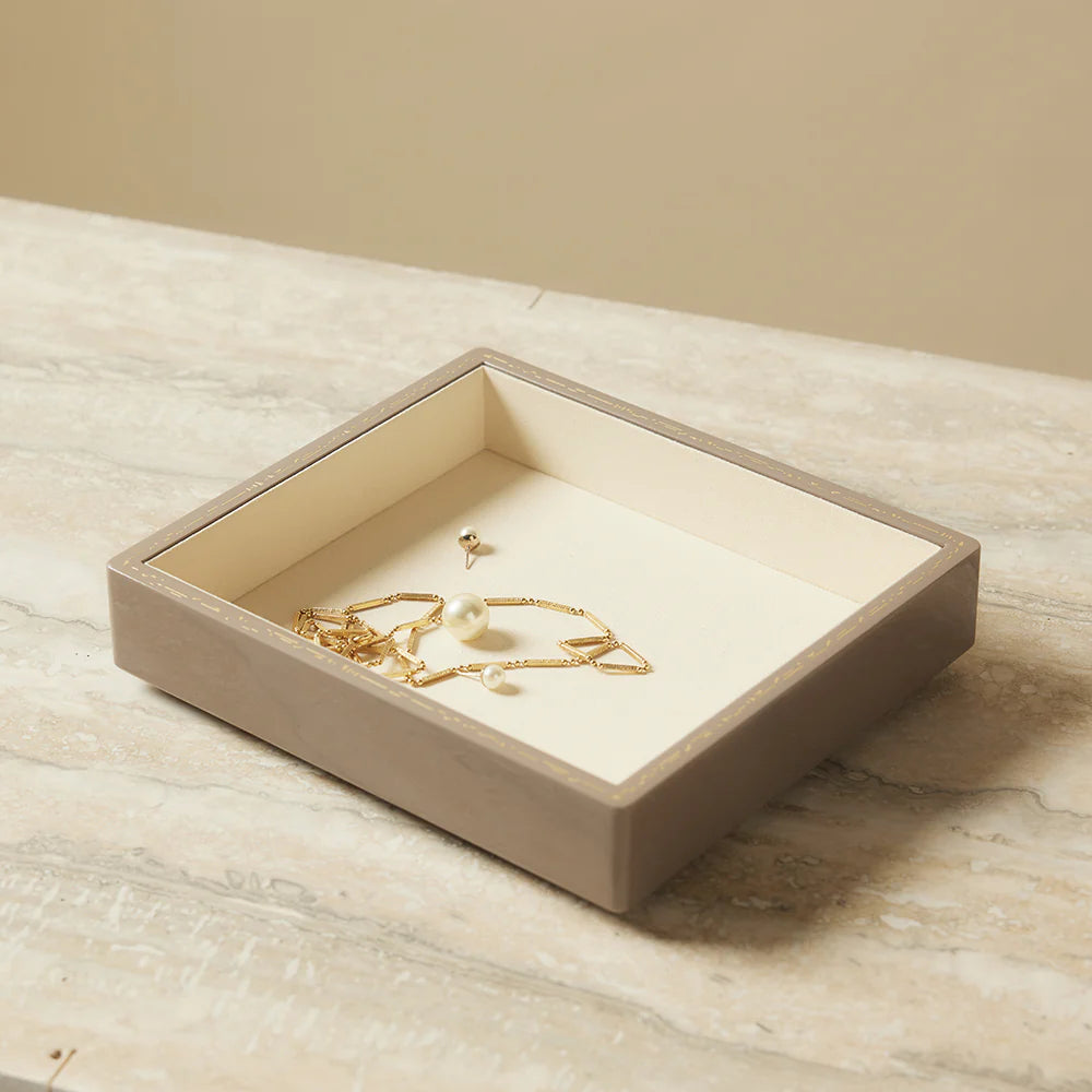 Small Taupe Catchall Tray