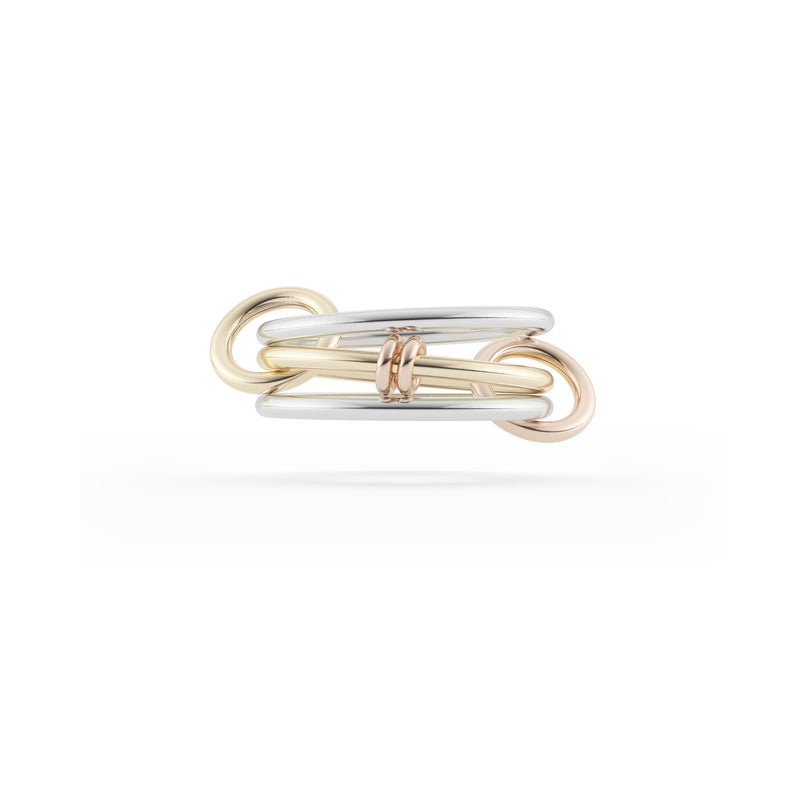 18k yellow and rose gold, sterling silver Acacia MX ring by Spinelli Kilcollin Tiny Gods