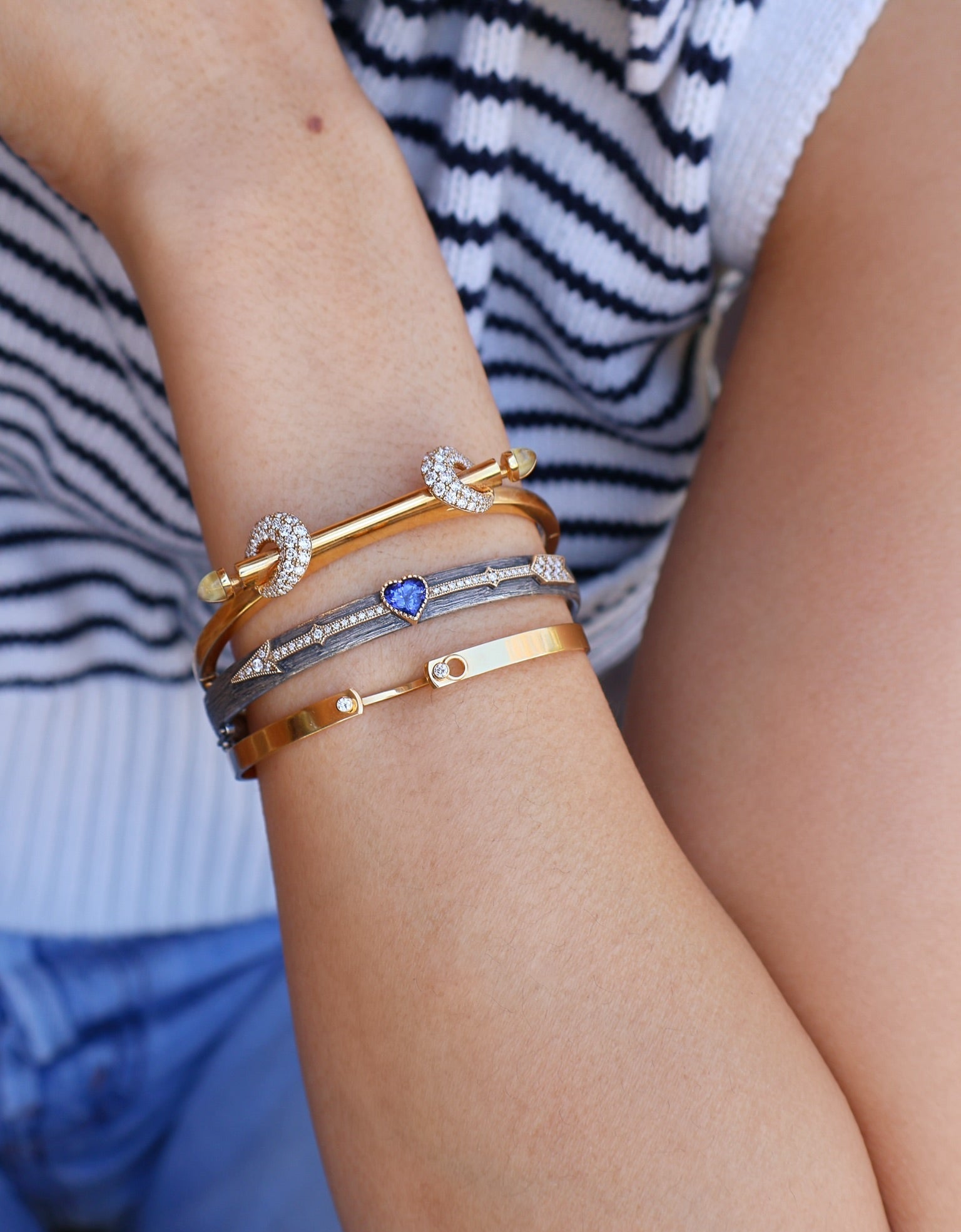 18k yellow gold Yellow Gold Chakra Icon Bracelet by ananda tiny gods