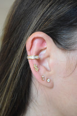 Yellow Gold Diamond Baguette Ear Cuff