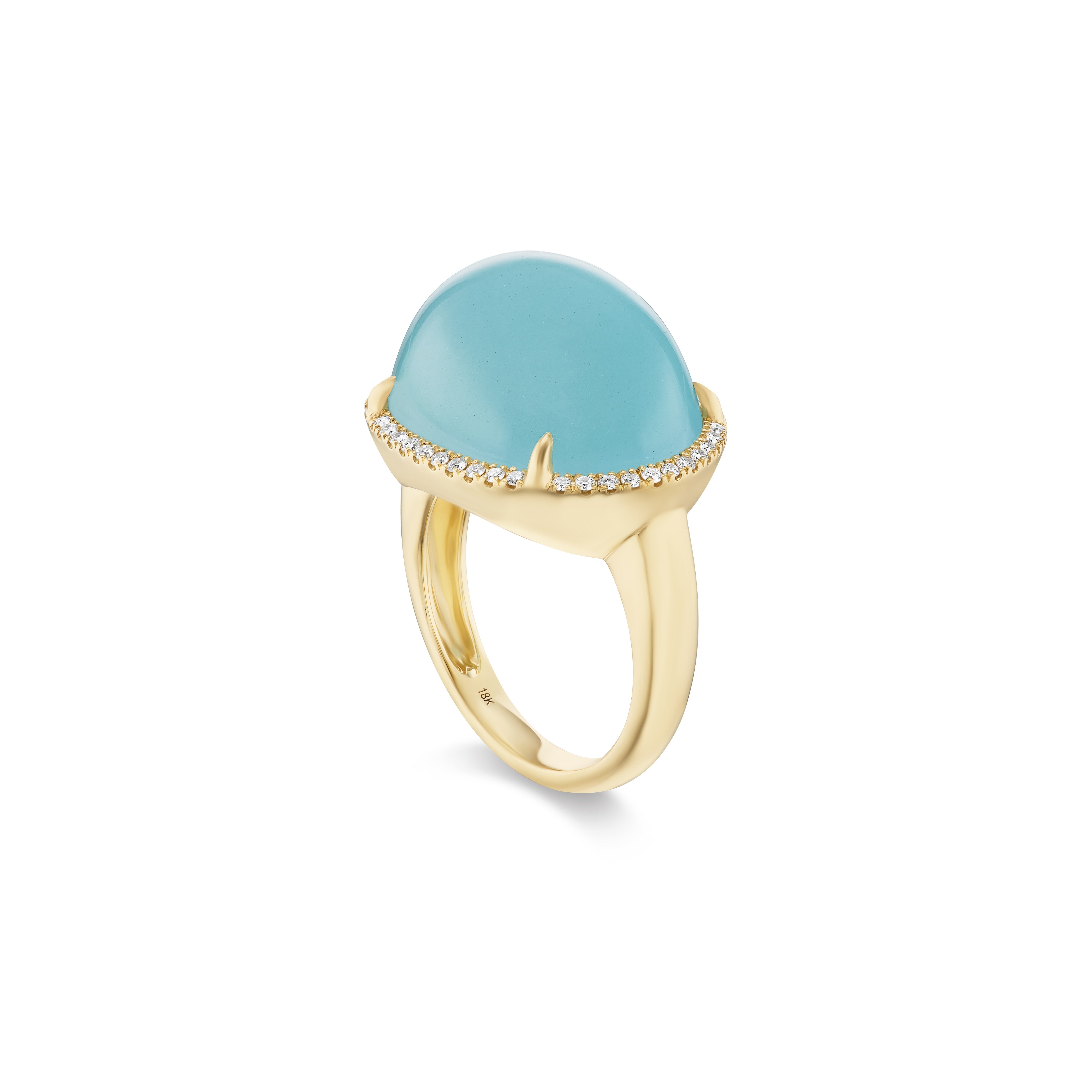 aquamarine and diamond bubblegum ring tiny gods exclusive 